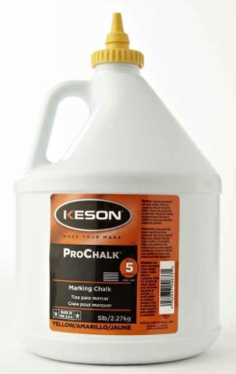 Keson 5 lbs Yellow Marking Chalk - 105-Y