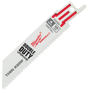 Milwaukee 4" 10 TPI Thin Kerf SAWZALL Blades (5 Pk) - 48-00-5090