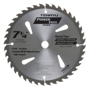 Tenryu 7-1/4" 40 Tooth Very Smooth Wood Blade - PT-18540B