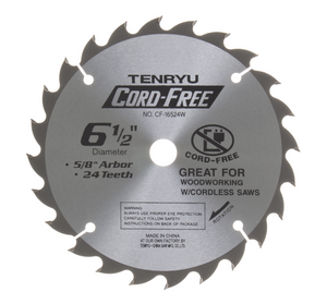 Tenryu 6-1/2" 24 Tooth Very Smooth Wood Blade - CF-16524W