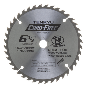 Tenryu 6-1/2" 40 Tooth Very Smooth Wood Blade - CF-16540W