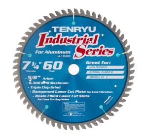 Tenryu 7-1/4" 60 Tooth Smooth Burr-Free Non-Ferrous/Aluminum - IA-18560D