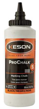 Keson 8 oz Black Marking Chalk - 8-BLACK