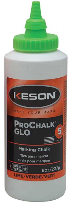 Keson 8 oz Glo-Lime Marking Chalk - 8-GL