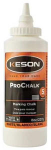 Keson 8 oz White Marking Chalk - 8-W