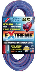 US Wire 14/3 All-Weather 50' Extension Cord - 98050