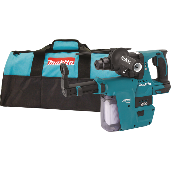 Makita 18V LXT? Lithium-Ion Brushless Cordless 1 In. Rotary Hammer, Tool Only, Accepts 1 in. SDS-Plus Bits, w/ HEPA Vacuum - XRH01ZVX