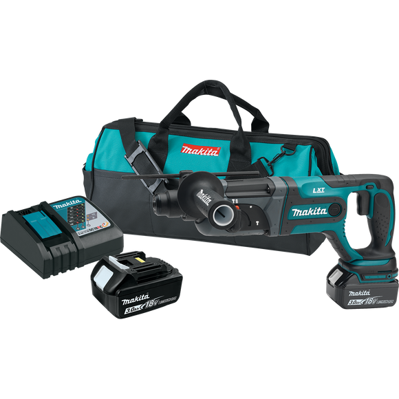 Makita 18V LXT Lithium-Ion Cordless 7/8 in. Rotary Hammer Kit, Accepts SDS-Plus Bits - XRH04